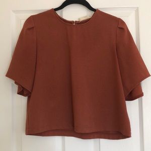 elodie rust blouse